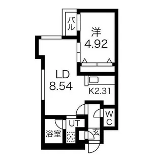 グランジ厚別【3階】の間取り