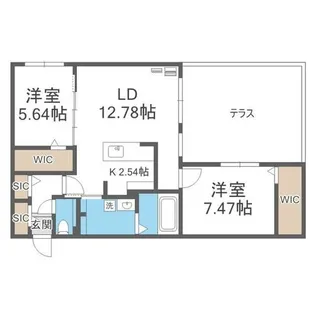 ビッグレジデンス円山宮ケ丘【1階】の間取り