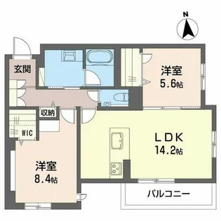 フルオール【0102号室】の間取り