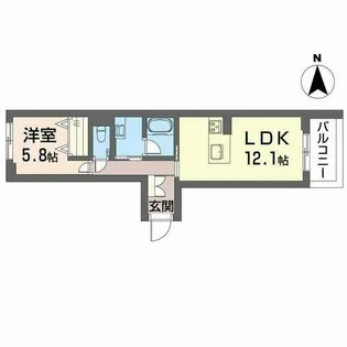 セリシール【0203号室】の間取り