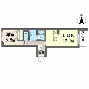 セリシール【0103号室】の間取り