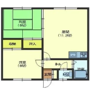 コーポ駒場【10号室】の間取り
