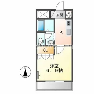 アメニティハイツ大崎【2階】の間取り