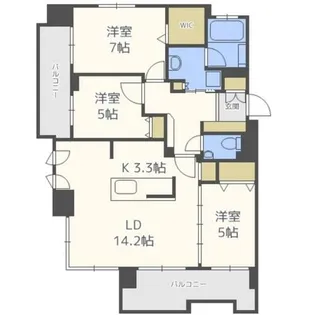 クリオ円山鳥居前【9階】の間取り