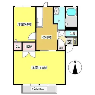 ワルトハイムB棟【201号室】の間取り