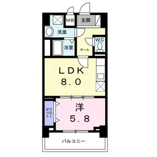 ココ クレメントⅡ【8階】の間取り