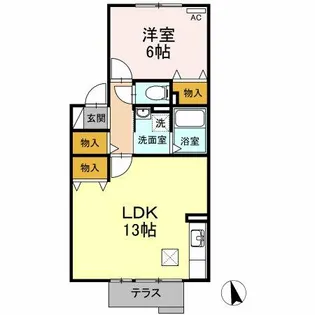 フローラパセオ【1階】の間取り