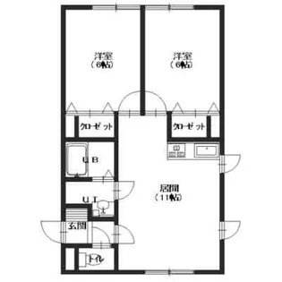 ハイツおうみ【201号室】の間取り