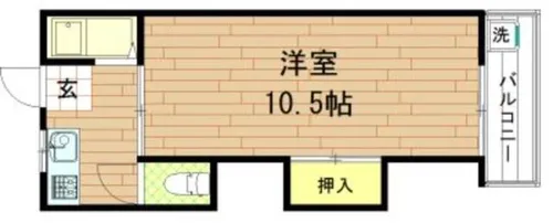 ルンルン桑津【3階】の間取り