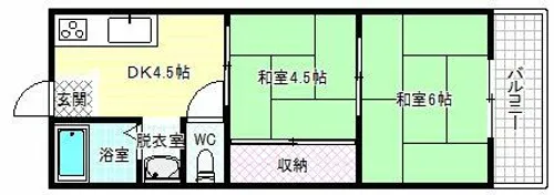 松倉ハイツ【1階】の間取り