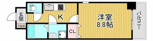 TKアンバーコート堺東Ⅱ【10階】の間取り