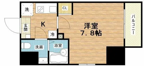 ヒルズ夕陽丘【2階】の間取り