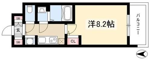 エスリード栄イーストスクエア【5階】の間取り