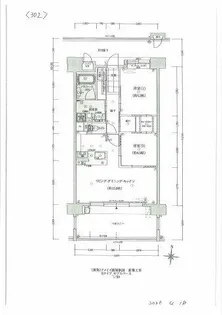 アメイズ飯塚駅前プレミアム【302号室】の間取り