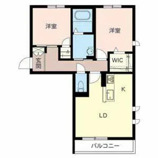 シャーメゾンコンフォート八戸ノ里【2階】の間取り