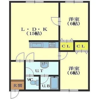 プラドール大川【105号室】の間取り