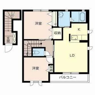 MAST COURT鳴神【0202号室】の間取り