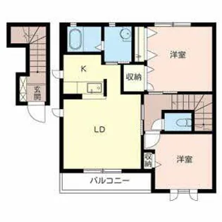 MAST COURT鳴神【0201号室】の間取り