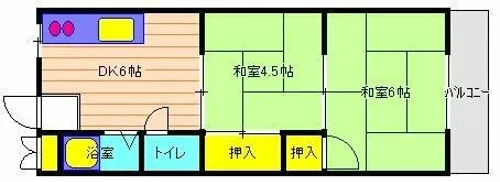 マンション朝霧1号館【302号室】の間取り