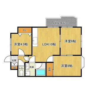 松栄マンション【3階】の間取り