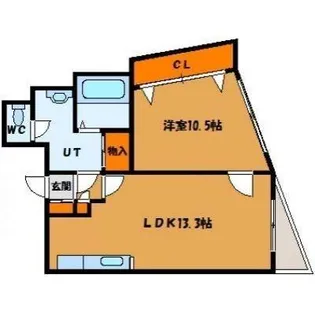 プレセランス函館山【201号室】の間取り