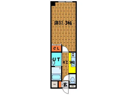 ルミエール美原【805号室】の間取り