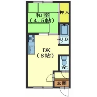 マンション白樺【208号室】の間取り