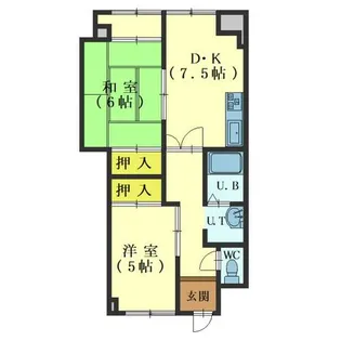 グランメールテルイ【205号室】の間取り