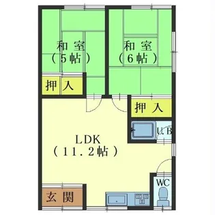 幸永アパート【2F号室】の間取り