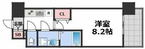リヴェント玉造【12階】の間取り
