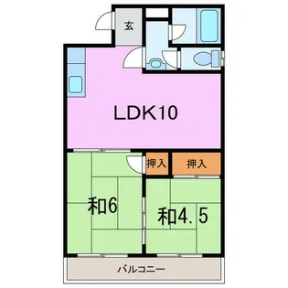 メゾン石川【1階】の間取り