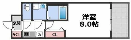 リヴェント玉造【6階】の間取り