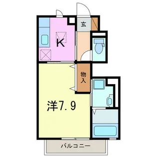 シャインベル花立【102号室】の間取り