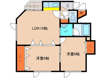 ソニック富岡【105号室】の間取り