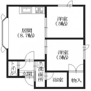 ソニック本通【102号室】の間取り