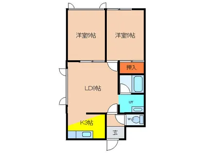 パッション富岡【201号室】の間取り
