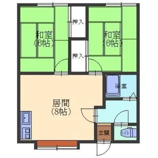 コーポよつば【2階】の間取り