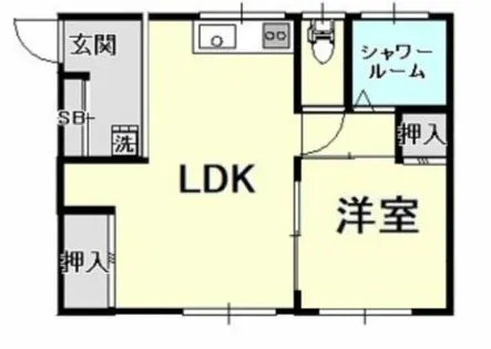 サイドキフネ【103号室】の間取り