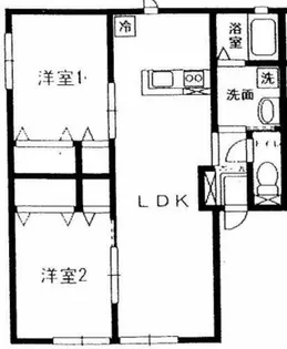 カサブランカ・ウエスト【1階】の間取り