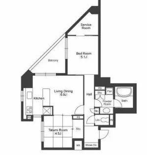ラ・ヴィータ日本橋【3階】の間取り