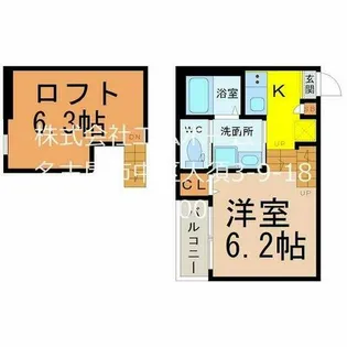 グラン新守山 (金屋B棟 2棟並び西側)【202号室】の間取り