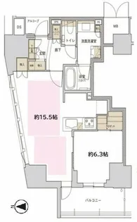 ジオタワー新町【5階】の間取り