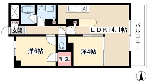 La Douceur山王【2階】の間取り