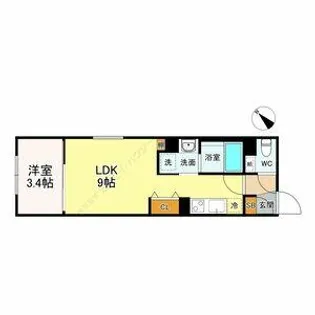 LUORE黒川EAST【C-3号室】の間取り