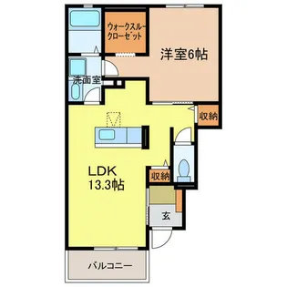 フィデール カーサ【105号室】の間取り