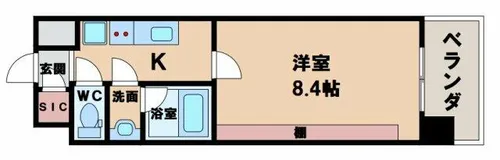 La Douceur天王寺(ラドゥセールテンノウジ)【12階】の間取り