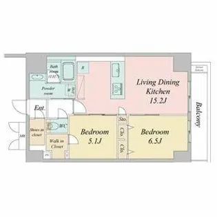 ルネフラッツ今池駅前South【0407号室】の間取り