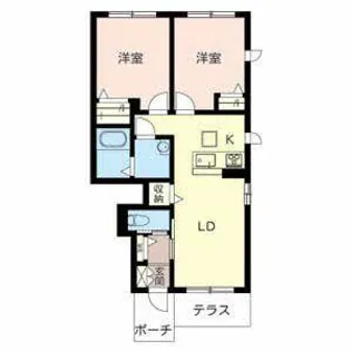 MONTAGNE TOYAMA【0102号室】の間取り