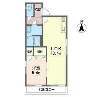 パークサイドハイツ【0201号室】の間取り