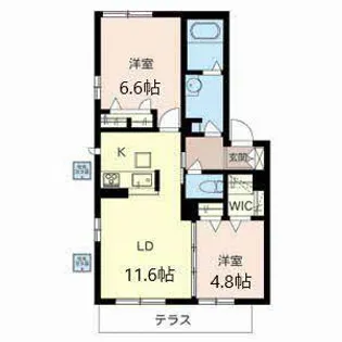 豊川モリハイツ【1階】の間取り
